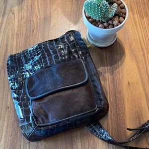 Sharif Patent Leather Crossbody Bag